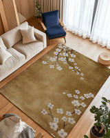 Whispering Sakura Trail Rug | Nature - Inspired Rug by districtoasis