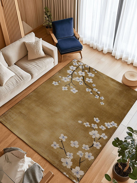 Whispering Sakura Trail Rug | Nature - Inspired Rug by districtoasis
