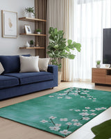 Whispering Sakura Trail Rug | Nature - Inspired Rug by districtoasis