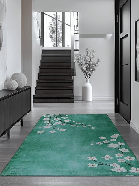 Whispering Sakura Trail Rug | Nature - Inspired Rug by districtoasis