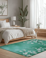 Whispering Sakura Trail Rug | Nature - Inspired Rug by districtoasis