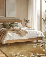 Whispering Sakura Trail Rug | Nature - Inspired Rug by districtoasis