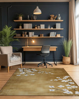 Whispering Sakura Trail Rug | Nature - Inspired Rug by districtoasis