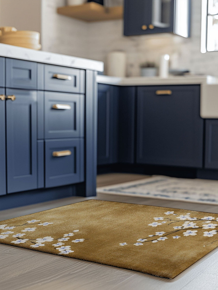 Whispering Sakura Trail Rug | Nature - Inspired Rug by districtoasis
