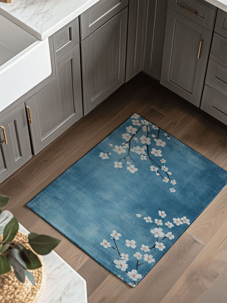 Whispering Sakura Trail Rug | Nature - Inspired Rug by districtoasis