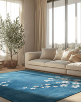 Whispering Sakura Trail Rug | Nature - Inspired Rug by districtoasis