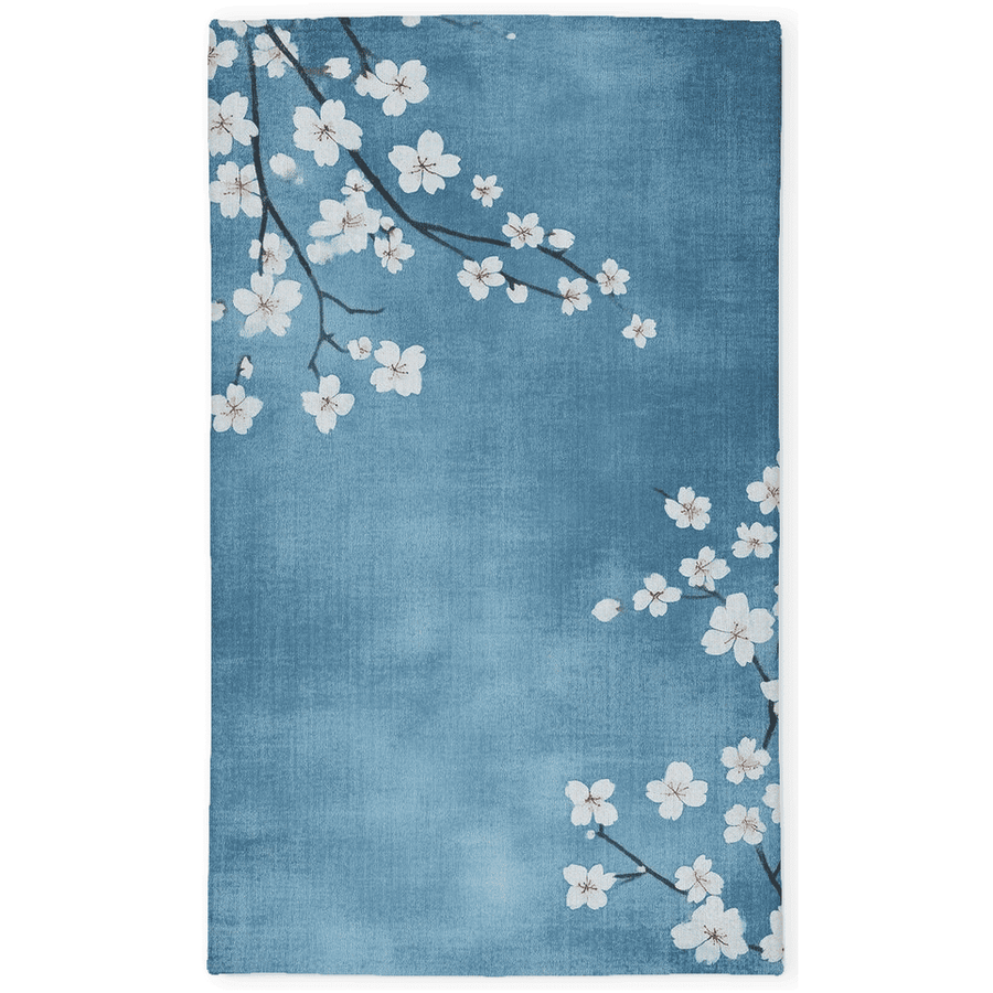 Whispering Sakura Trail Rug – Japanese - Inspired Elegance, Soft & Serene | Nature - Inspired Rug by districtoasis