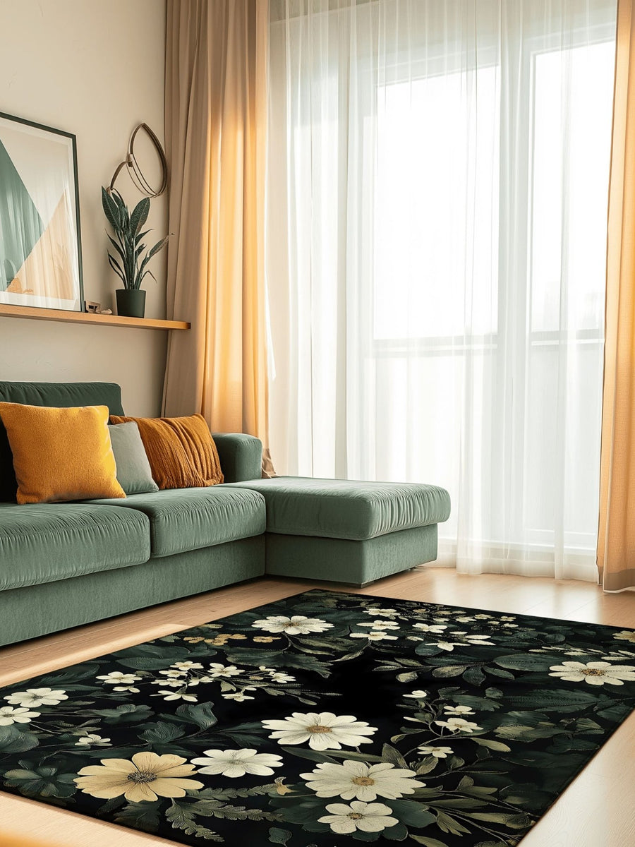 Wild Botanical Elegance Rug – Elegant, Nature - Inspired & Soft | Nature - Inspired Rug by districtoasis