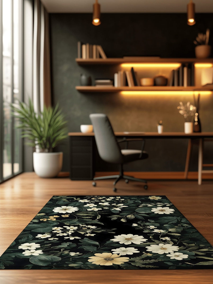 Wild Botanical Elegance Rug – Elegant, Nature - Inspired & Soft | Nature - Inspired Rug by districtoasis
