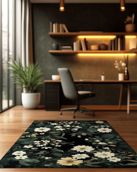 Wild Botanical Elegance Rug – Elegant, Nature - Inspired & Soft | Nature - Inspired Rug by districtoasis